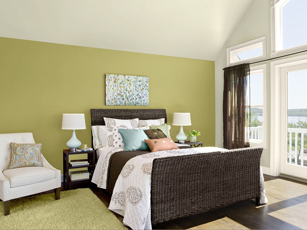 camera da letto con colori chiari